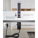 Namizna dvižna vtičnica 3EU z 2USB