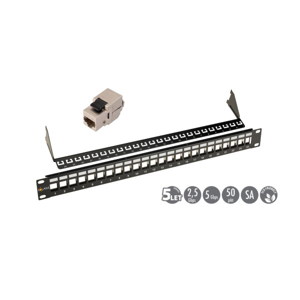 Solarix Patch z 24x SXKJ-6-STP-BK-SA