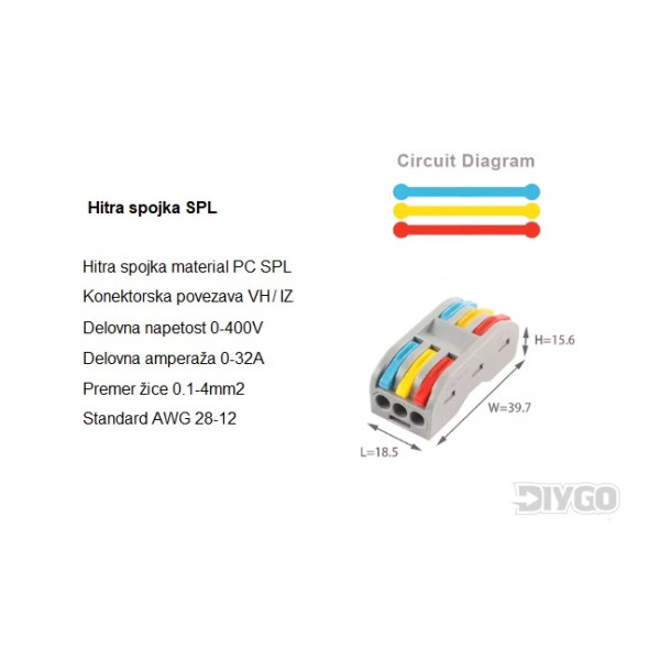 Hitri skozni konektorji SPL 10x W3